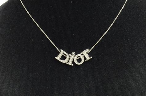 dior letter nevklace|genuine christian dior necklace.